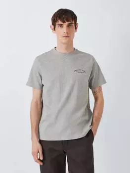 Английская хлопчатобумажная футболка dirt crew Peregrine, цвет Grey Marl