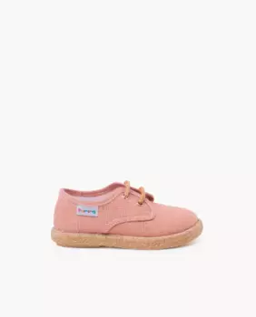 Английские льняные туфли для мальчика на джутовой основе Pisamonas, розовый