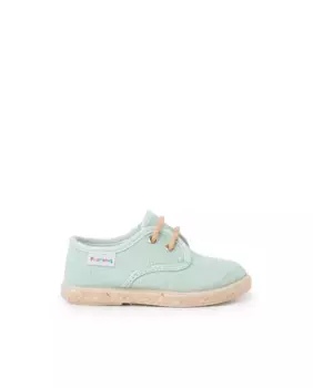 Английские льняные туфли для мальчика на джутовой основе Pisamonas, цвет Verde Agua