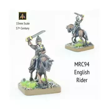 Английский всадник с поднятым мечом, Altuos Historical Miniatures - The 17th Century (15mm)