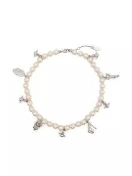 Английское жемчужное ожерелье Vivienne Westwood, нейтральный цвет