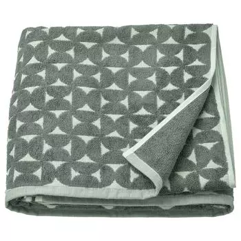 NGSNEJLIKA ЭНГСНЕЙЛИКА Полотенце большое, серый/зеленый, 100x150 см IKEA