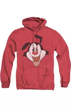 Animaniacs Yakko Head Adult Heather Hoodie / Толстовка с капюшоном Gildan, красный
