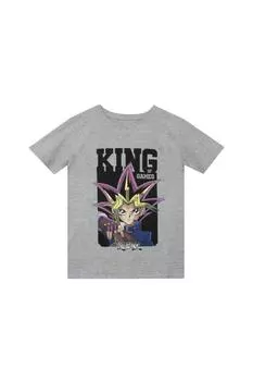 Аниме футболка YU-GI-OH!, серый