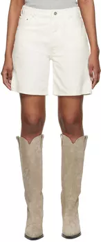 ANINE BING Белые джинсовые шорты с вентиляцией