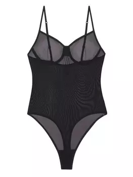 ANINE BING боди Vena, черный