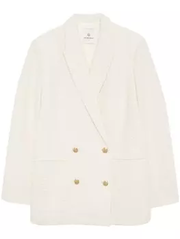 ANINE BING двубортный блейзер Jasmine, нейтральный цвет