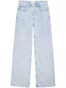 ANINE BING джинсы Hugh с завышенной талией, синий