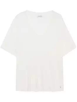 ANINE BING футболка с V-образным вырезом, белый