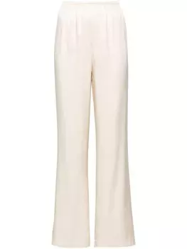 ANINE BING прямые шелковые брюки, нейтральный цвет