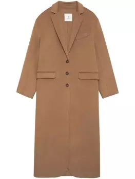 ANINE BING Quinn notched-lapels coat, коричневый