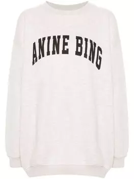 ANINE BING толстовка с логотипом, нейтральный цвет