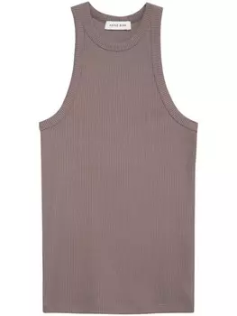 ANINE BING топ Eva в рубчик без рукавов, коричневый