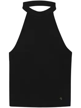 ANINE BING топ Riley с вырезом халтер, черный