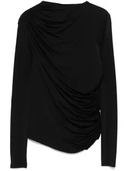 ANINE BING топ со сборками, черный