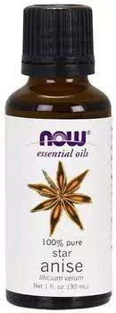 Анисовое масло, Анис, 30 г. Now Foods, 100%