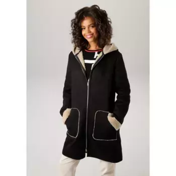 Aniston CASUAL полупальто с капюшоном, бежевый