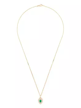 Anita Ko колье Loulou из желтого золота с бриллиантами и изумрудами, золотой