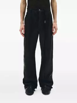 Ann Demeulemeester кожаные брюки, черный