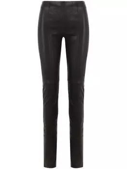 Ann Demeulemeester кожаные леггинсы, черный