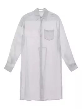 Ann Demeulemeester прозрачная рубашка, серый