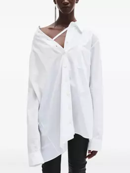 Ann Demeulemeester рубашка асимметричного кроя, белый