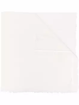 Ann Demeulemeester шарф с бахромой, белый