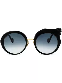 ANNA-KARIN KARLSSON солнцезащитные очки Rose et la Roue Crystal, синий