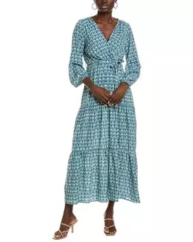 ANNA KAY Платье макси из смесового шелка Veronnak, синий