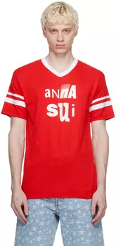 Anna Sui Эксклюзивная красная футболка SSENSE