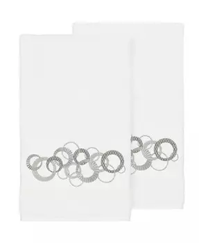 Аннабель 2 шт. Набор украшенных мочалок Linum Home, белый