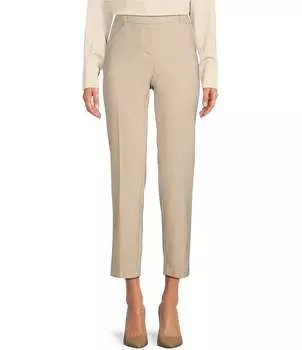 Anne Klein Прямые брюки Anne длиной до щиколотки с эластичным боковым карманом, бежевый