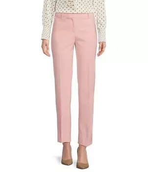 Anne Klein Прямые брюки Anne длиной до щиколотки с эластичным боковым карманом, розовый