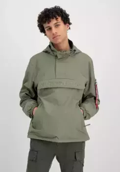 Анорак Alpha Industries " Alpha Industries Мужчины - Куртки для активного отдыха Анорак с вышитым логотипом", оливковый