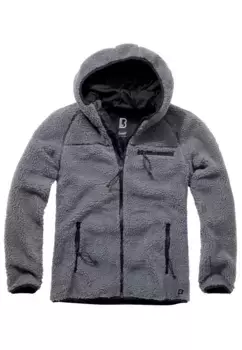 Анорак Brandit "Мужская рабочая куртка Teddy Fleece Jacket" (1 шт.), с капюшоном, антрацит