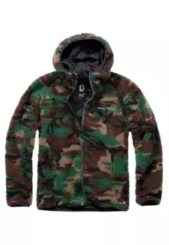 Анорак Brandit "Мужская рабочая куртка Teddy Fleece Jacket" (1 шт.), с капюшоном, цвет Woodland