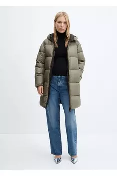 Анорак для переноски с капюшоном и мягкой подкладкой Mango, хаки