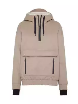 Анорак из шерстяной фланели Mountain Anorak Brunello Cucinelli, бежевый