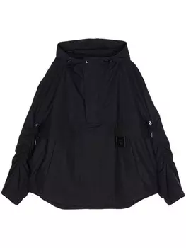 Анорак с капюшоном и нашивкой-логотипом Wooyoungmi, синий