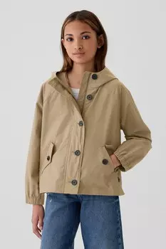 Анорак тренч (4 13 лет) Gap, бежевый