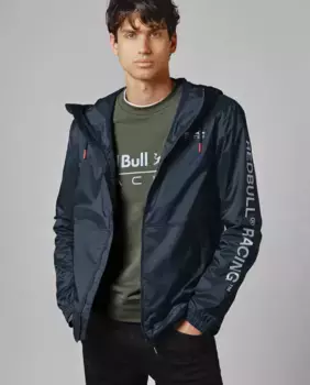 Анорак унисекс Red Bull Racing с регулируемым капюшоном и принтом логотипа Pepe Jeans, темно-синий