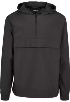Анорак URBAN CLASSICS " Urban Classics Men's Basic Pullover Jacket" (1 шт.), с капюшоном, черный