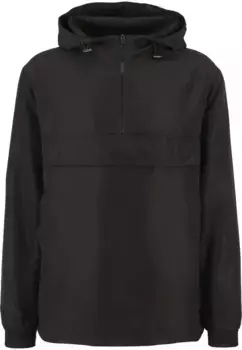 Анорак URBAN CLASSICS " Urban Classics Men's Recycled Basic Pullover Jacket" (1 шт.), с капюшоном, черный