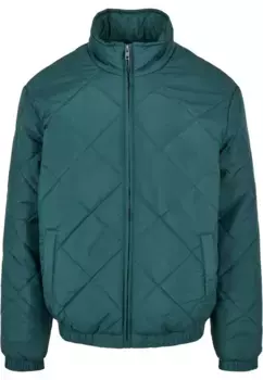Анорак URBAN CLASSICS " Urban Classics Men's Diamond стеганая короткая куртка" (1 шт.), без капюшона, зеленый