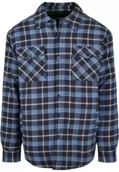 Анорак URBAN CLASSICS " Urban Classics Men's Plaid стеганая рубашка-рубашка" (1 шт.), без капюшона, синий