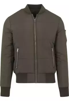 Анорак URBAN CLASSICS " Urban Classics Men's Basic Quilt Bomber Jacket" (1 шт.), без капюшона, оливковый