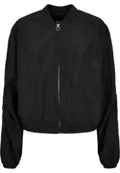Анорак URBAN CLASSICS " Urban Classics Women's Ladies Recycled Batwing Bomber Jacket" (1 шт.), без капюшона, черный