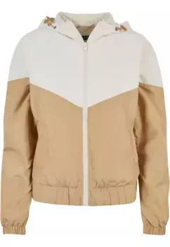 Анорак URBAN CLASSICS " Urban Classics Women's Ladies Arrow Windbreaker" (1 шт.), с капюшоном, бежевый