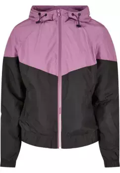 Анорак URBAN CLASSICS " Urban Classics Women's Ladies Arrow Windbreaker" (1 шт.), с капюшоном, цвет Duskviolet/Black
