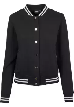 Анорак URBAN CLASSICS " Urban Classics Women's Ladies College Sweat Jacket" (1 шт.), без капюшона, черный